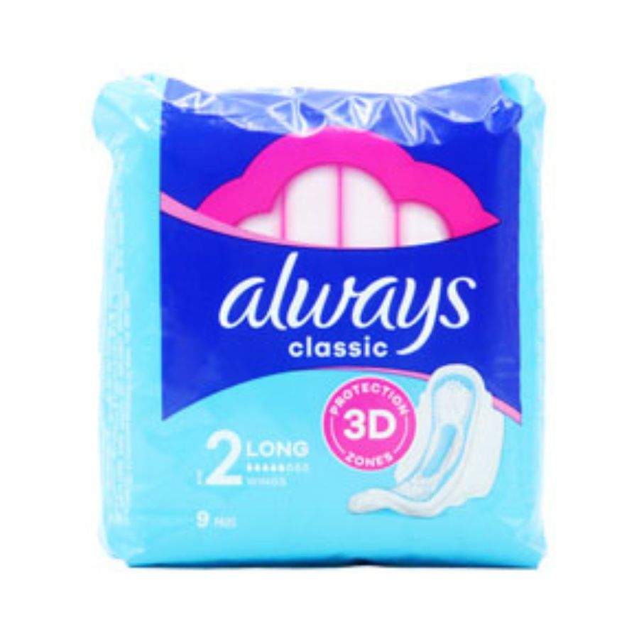 Always Classic Long With Wings 9's Sanitary Towels
