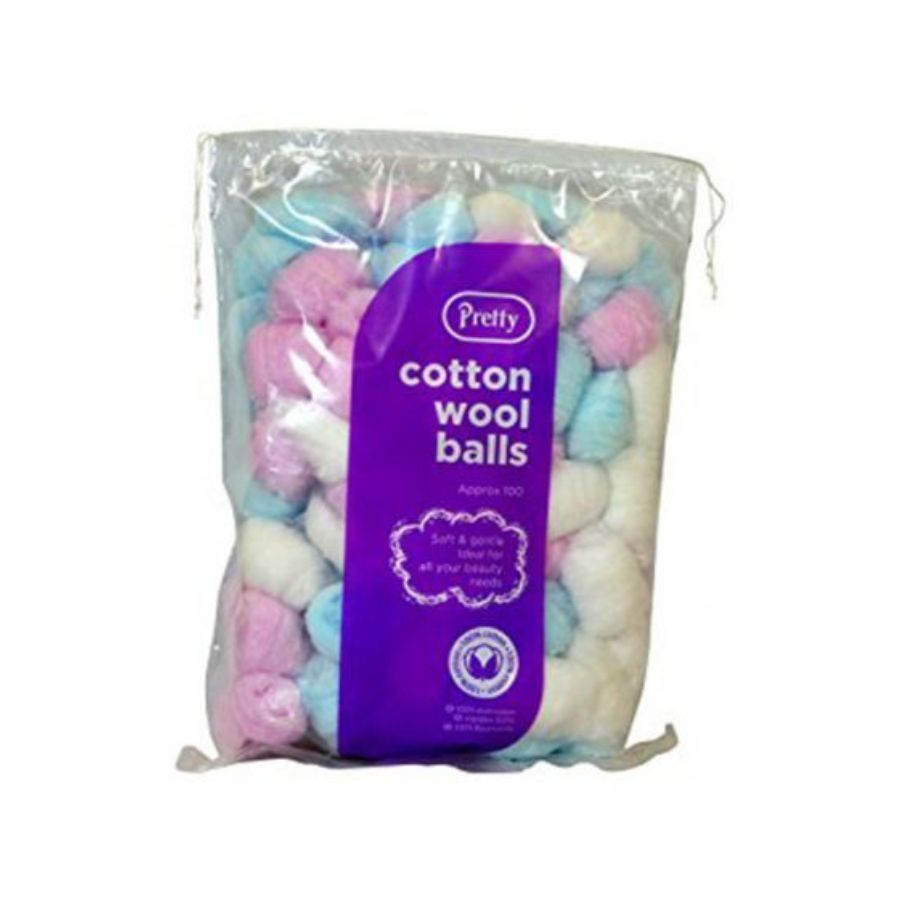 Pretty Colour Cotton Balls 100's