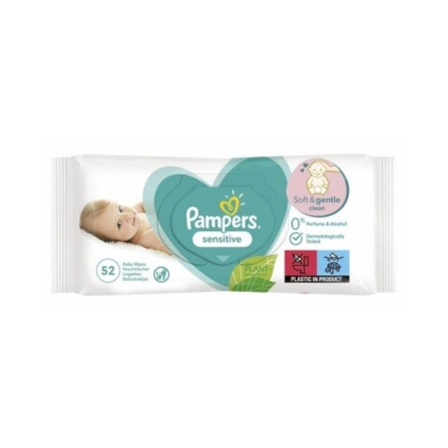 Pampers Wipes Sensitive 52's