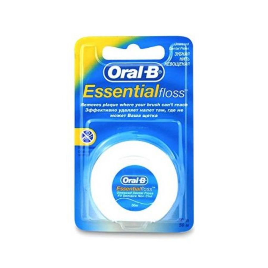Oral B Essential Dental Floss Unwaxed 50M