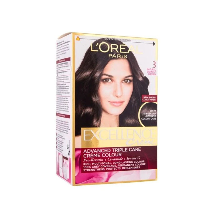 L'Oreal Excellence Natural Darkest Brown 3 Hair Dye