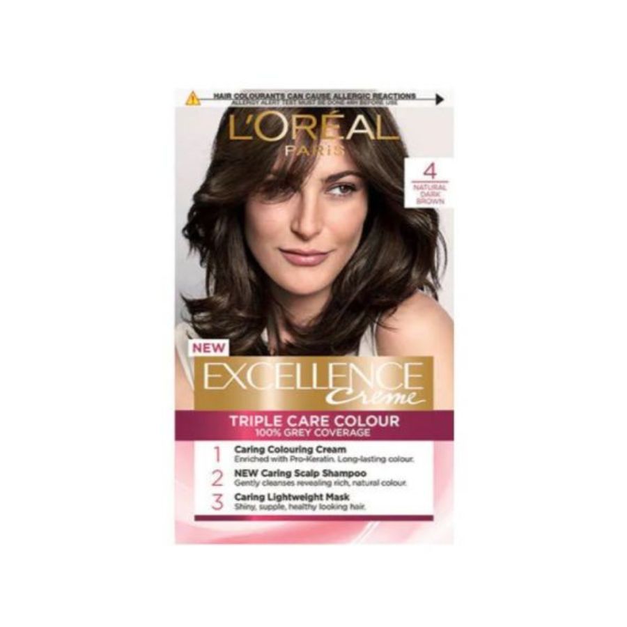 L'Oreal Excellence Creme Hair Dye No. 4 Natural Dark Brown