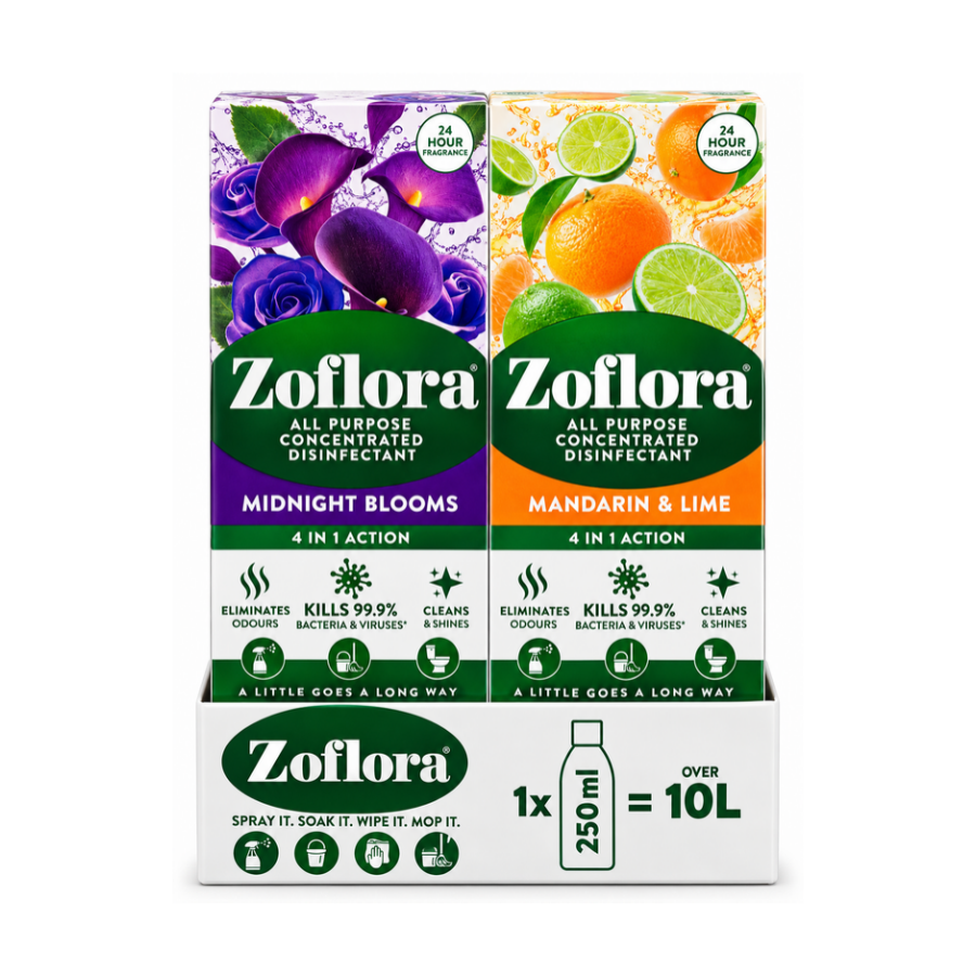 Zoflora Midnight Blooms & Mandarin & Lime Concentrated Disinfectant Liquid 250ml