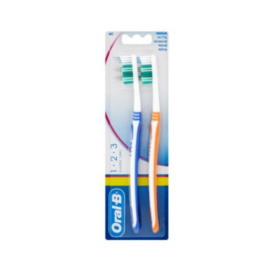 Oral B Classic 40 Toothbrush Medium (Twin Pack)