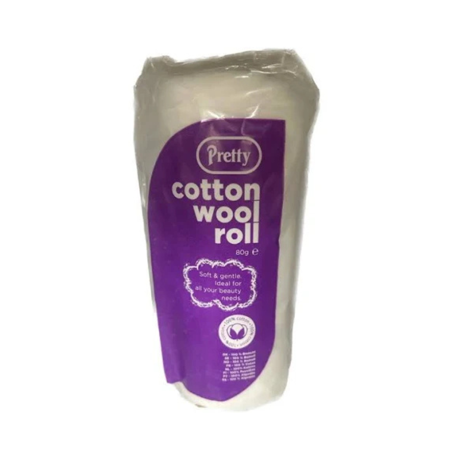 Pretty 100% Cotton Wool Roll 80g