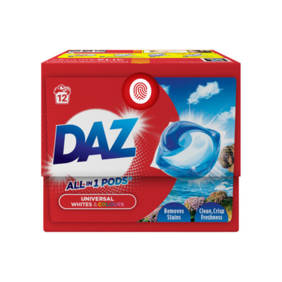 DAZ All in 1 Pods Washing Liquid Capsules 12w Whites & Colours