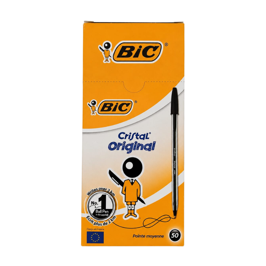 Bic Ballpoint Pens Medium Black 50's