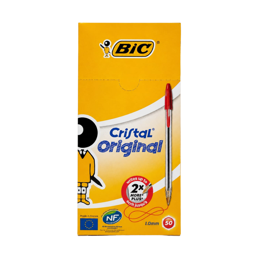 Bic Ballpoint Pens Medium Red 50's