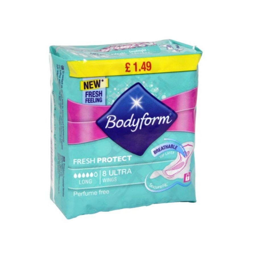 Bodyform Ultra Long with Wings Sanitary Towels 8's PM £1.49