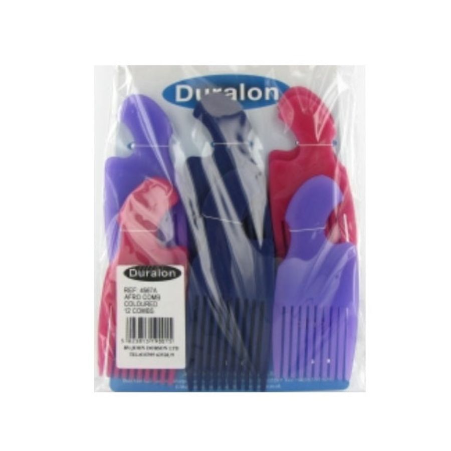 Duralon Afro Comb Assorted Colours