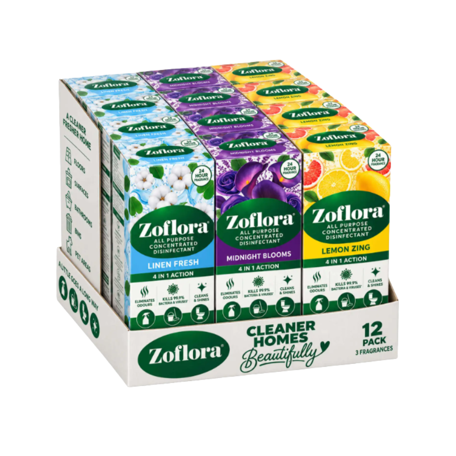 Zoflora Disinfectant (Lemon Zing/Linen Fresh/Midnight Bloom) 120ml 