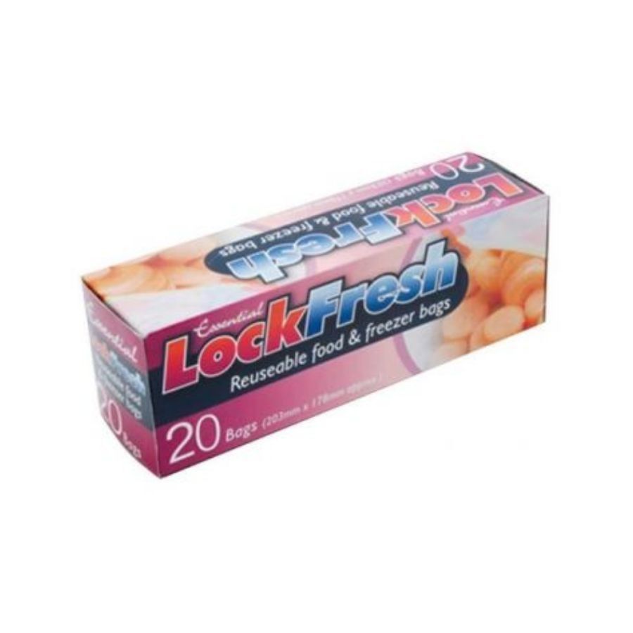 Essential Lockfresh Reusable Food & Freezer Bags 20S