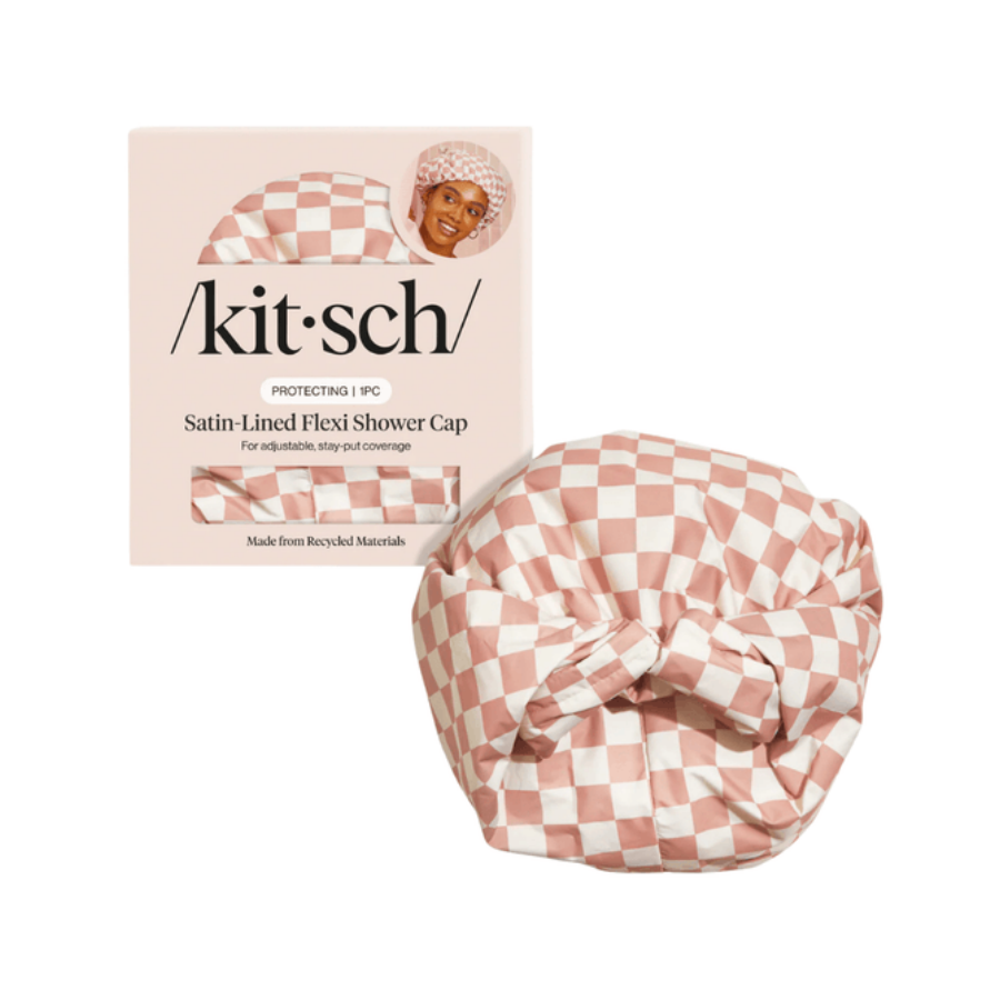 KITSCH Satin Lined Flexi Shower Cap