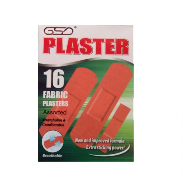 Gsd Fabric Plasters Assorted 16's