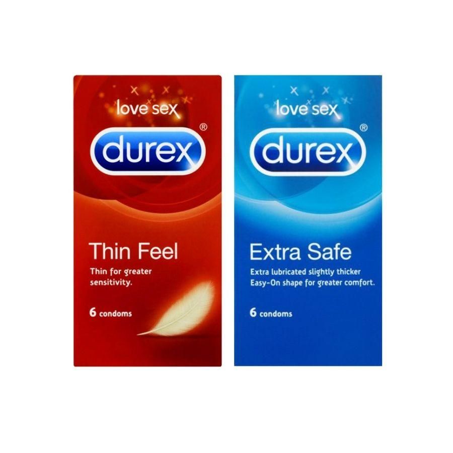 Durex Condom Unit Mix Extra Safe 6's + Thin Feel 6's