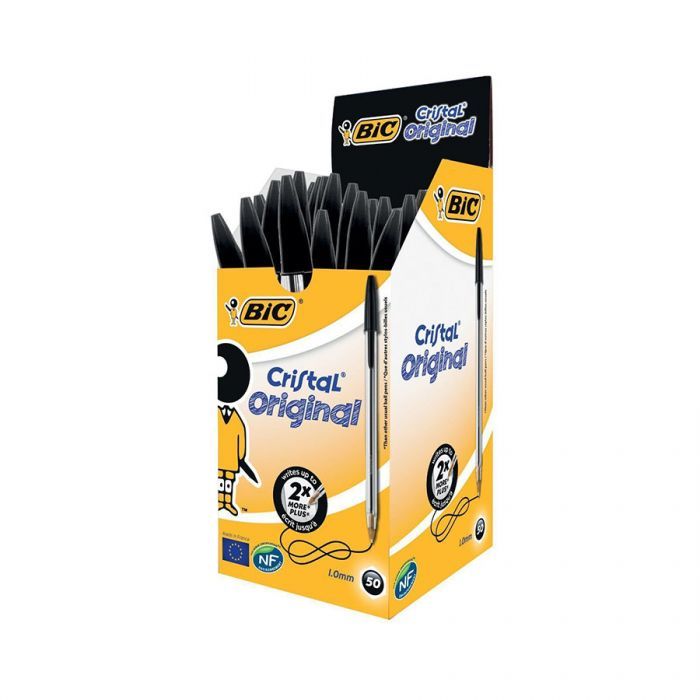 Bic Ballpoint Pens Medium Black 50's