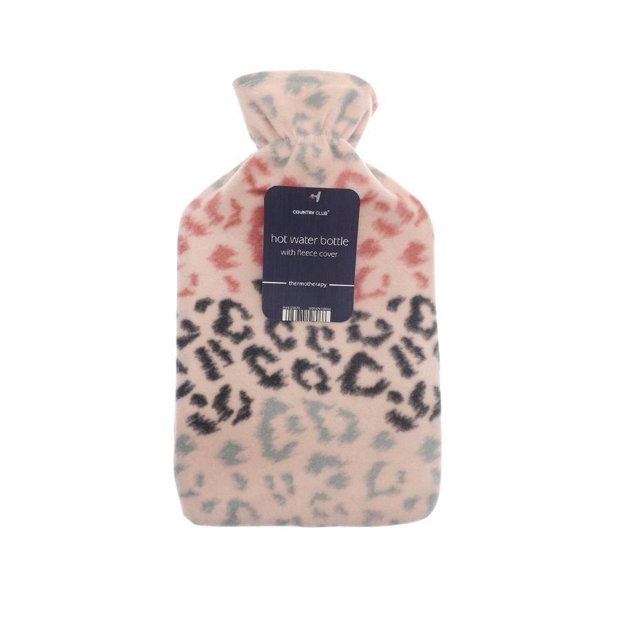 Country Club Hot Water Bottle Fleece Assorted 2Ltr