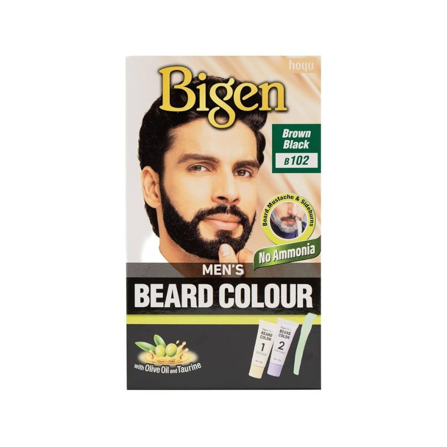 Bigen Mens Beard B102 Brown Black