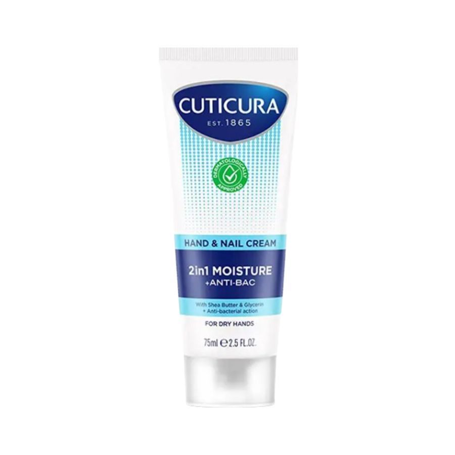 Cuticura Hand & Nail Cream 2 in 1 Moisture + Antibac 75ml