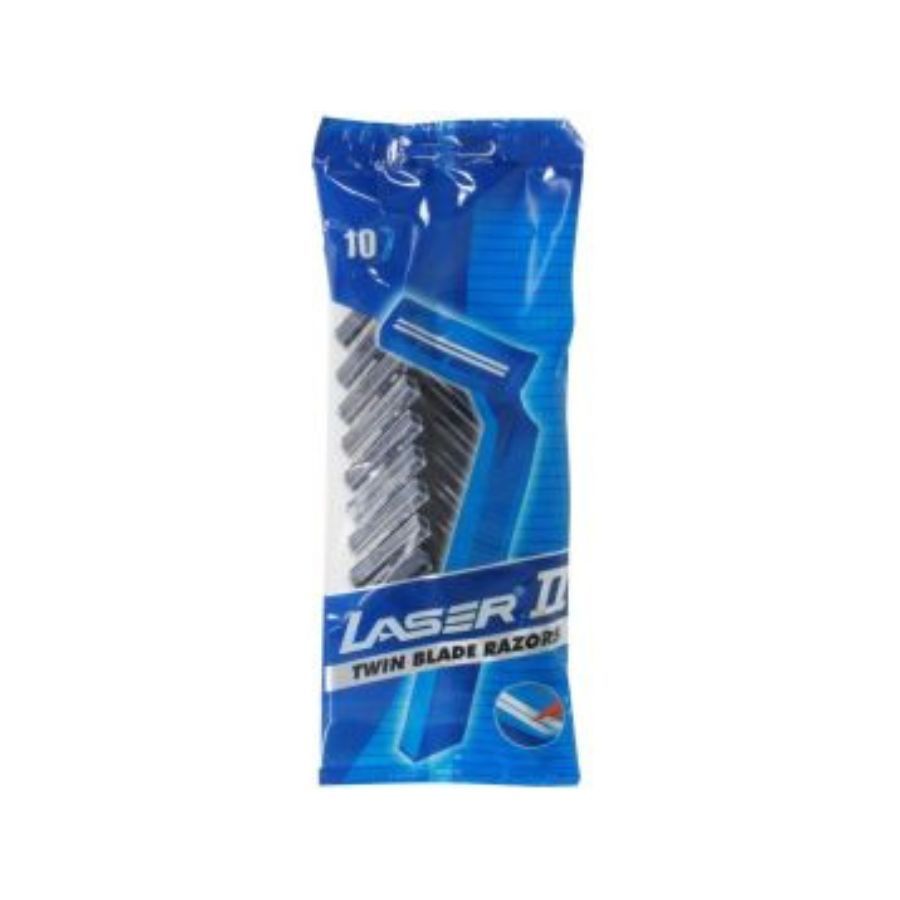 Laser II Twin Blade Disposable Razors 10's