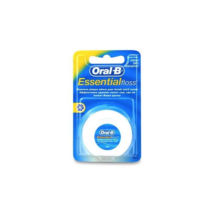 Oral B Essential Dental Floss Unwaxed 50M