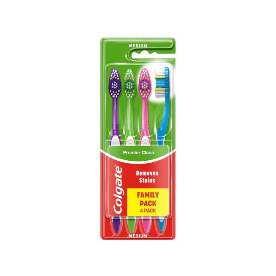 Colgate Toothbrush Premier Clean Medium 4's