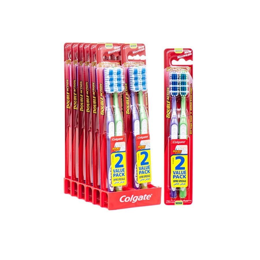 Colgate Double Action Toothbrush Medium (Twin Pack)