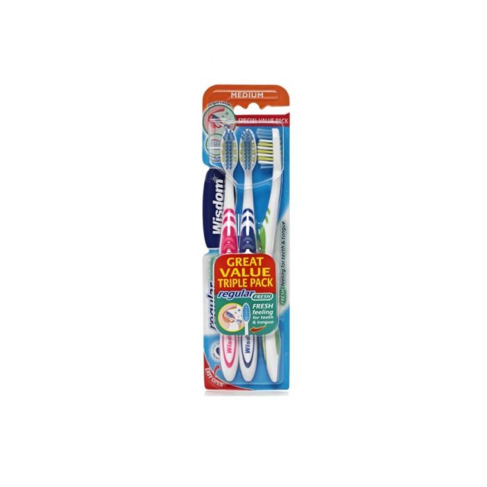Wisdom Regular Fresh Toothbrush Medium (Triple Pack)