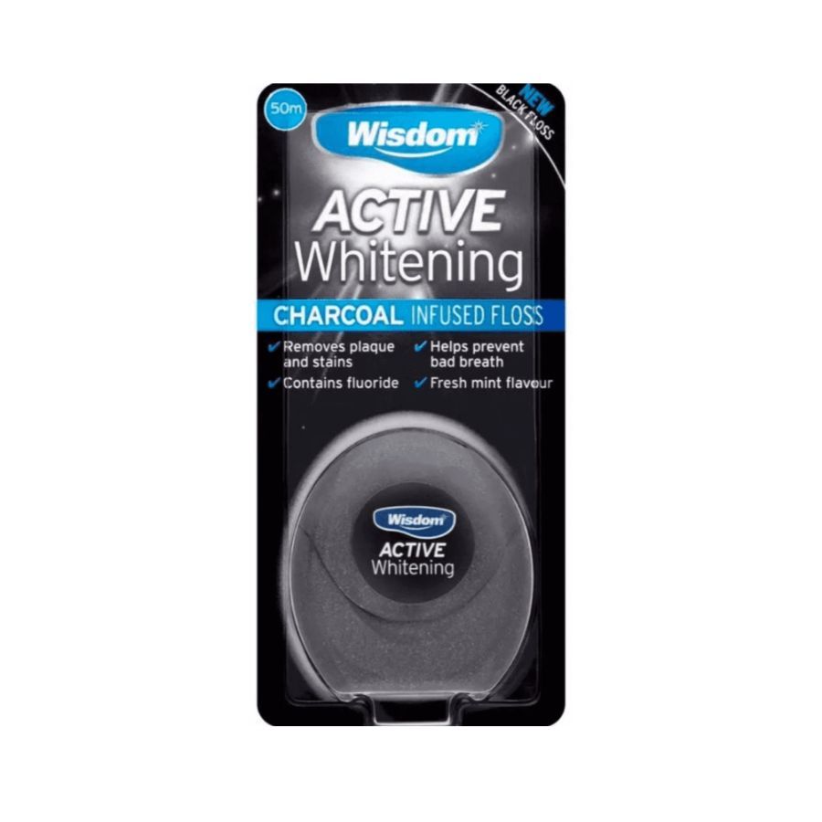 Wisdom Active Whitening Charcoal Floss