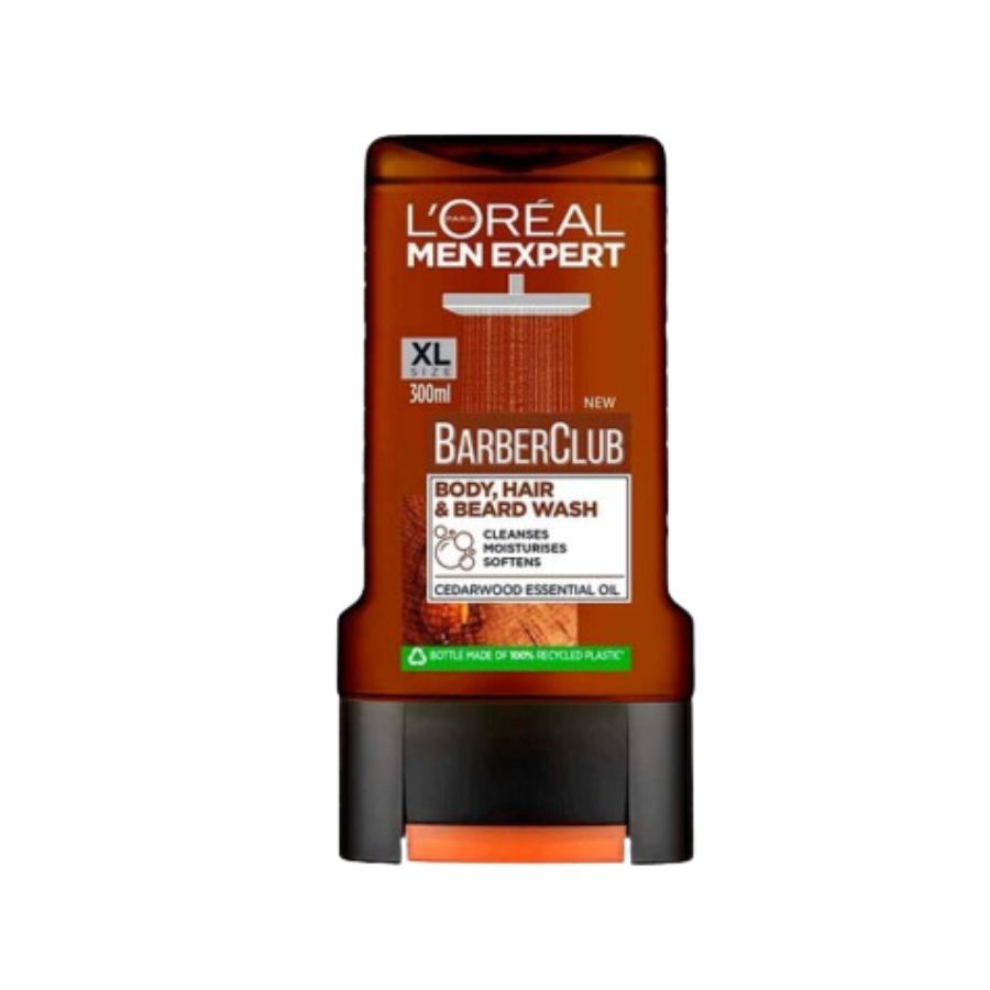L'Oreal Mens Expert Shower Gel Barber Club, Body, Hair, Beard Wash 300ml