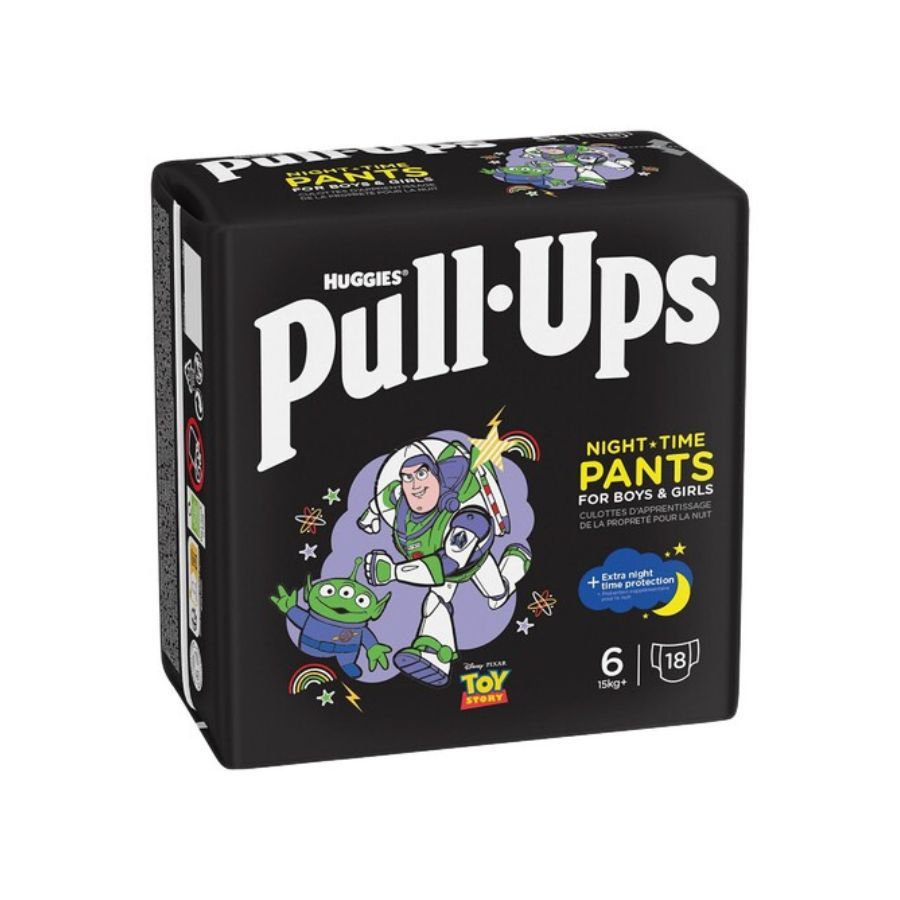 Huggies Pull Ups Nightime Unisex Size 6, 18's