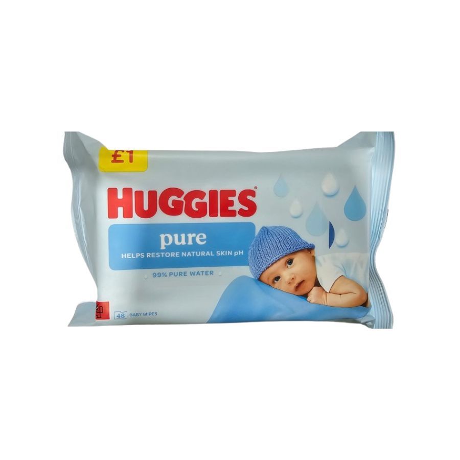 Huggies Pure Wipes 48's PM £1.00