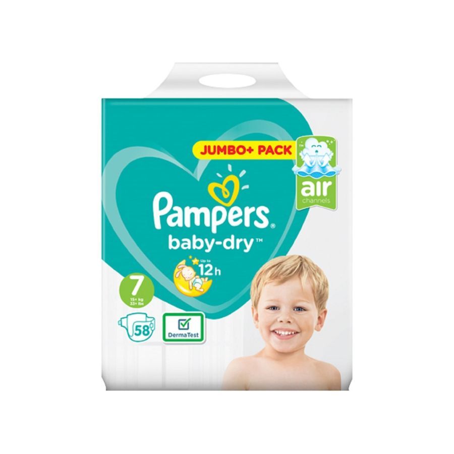 Pampers Baby Dry Size 7 Nappies 58's