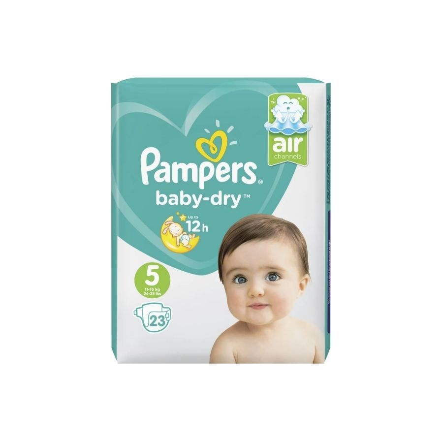 Pampers Baby Dry Junior Size 5 Nappies 23's PM £6.49
