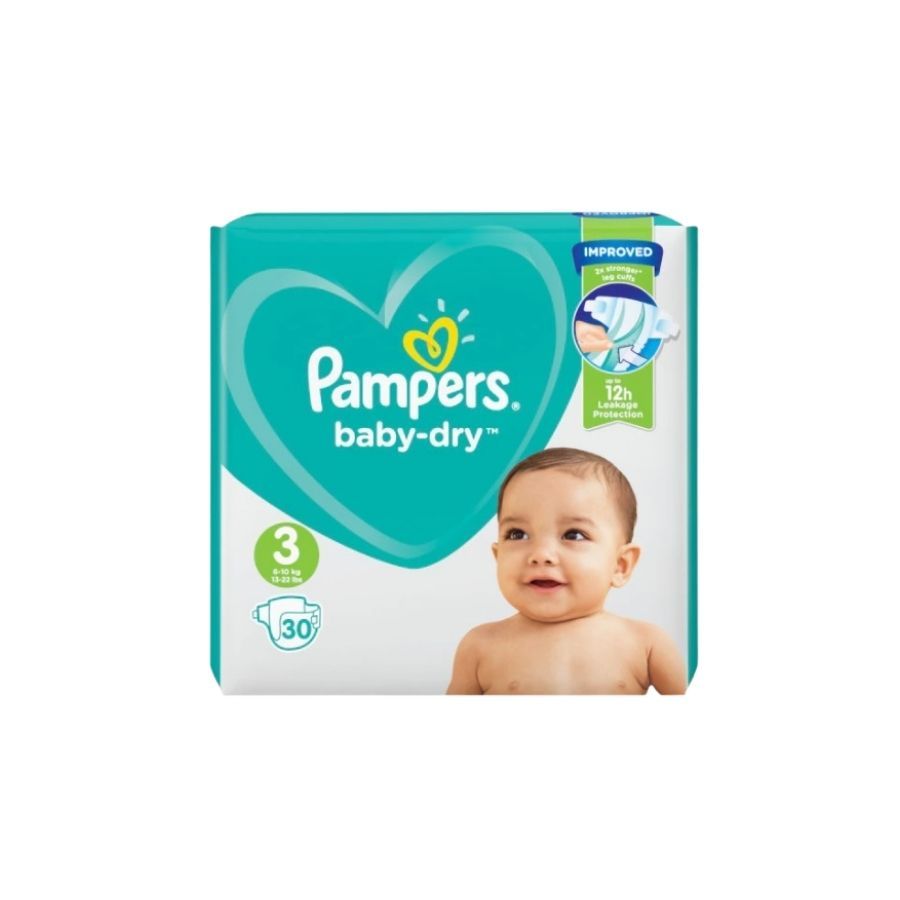 Pampers Baby Dry Midi Size 3 Nappies 30's PM £6.49