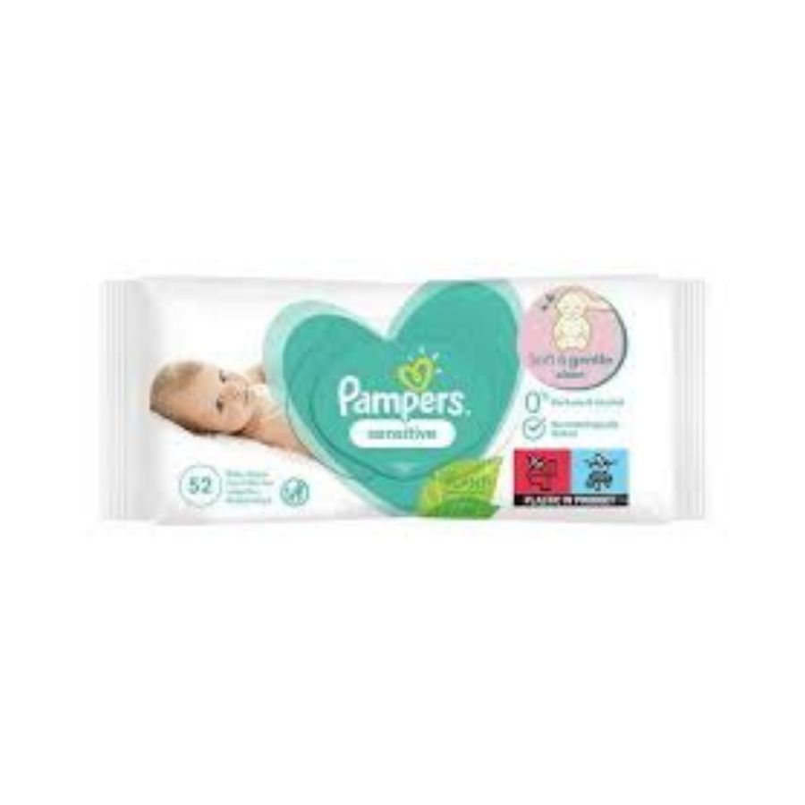 Pampers Sensitive Baby Wipes PM £1.29 52's
