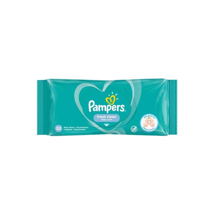Pampers Fresh Clean Baby Scented Wipes 52's