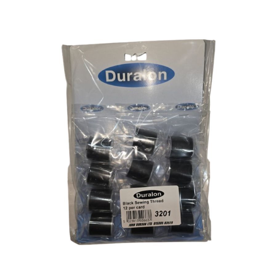 Duralon Sewing Cotton Black 100yd