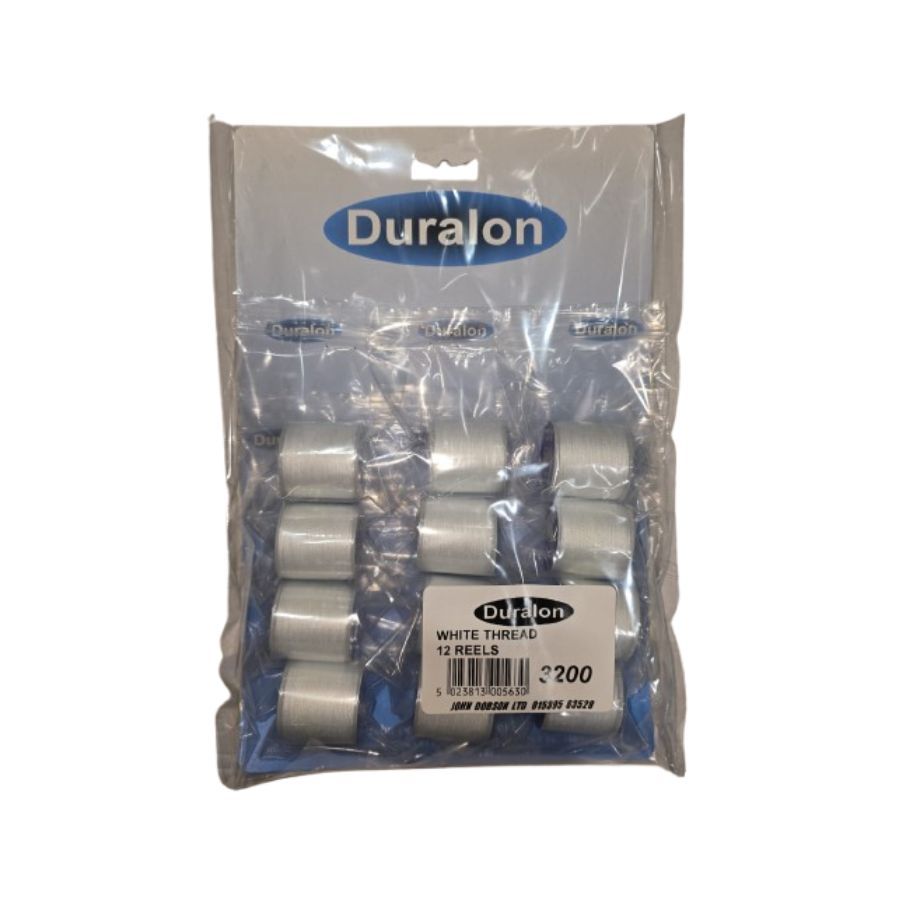 Duralon Sewing Cotton White 100yd