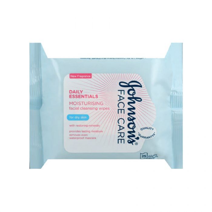 Johnson's Moisturising Face Wipes Dry Skin 25's