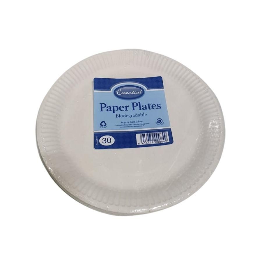 Essential Paper Plates 9 Inch 30's