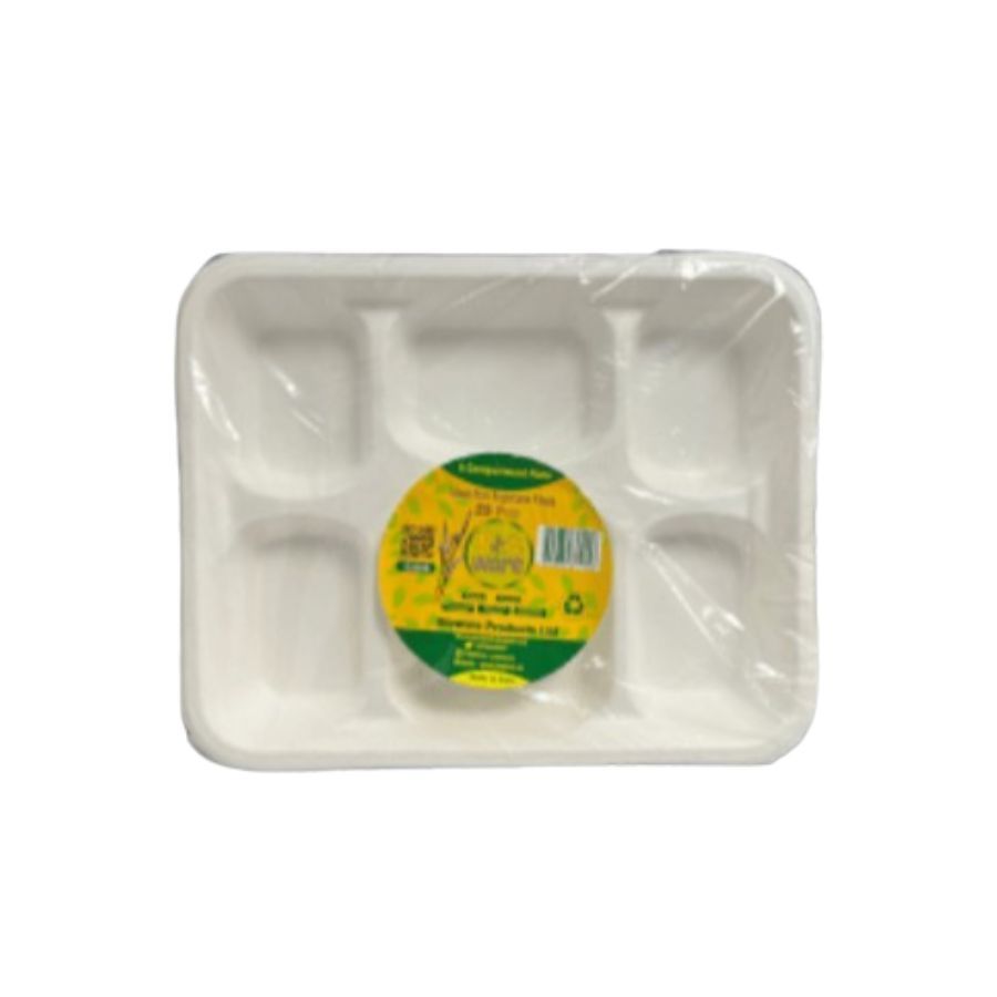Bioware 6cp Compostable Plate 25Pc