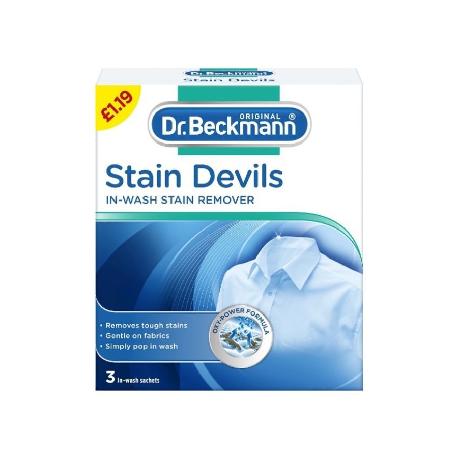 Dr Beckmann Stain Remover Sachets 40g 3's PM £1.19
