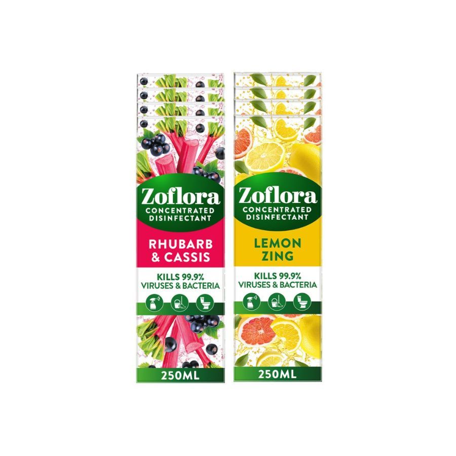 Zoflora Lemon Zing, Rhubarb & Cassis Concentrated Disinfectant Liquid 250ml