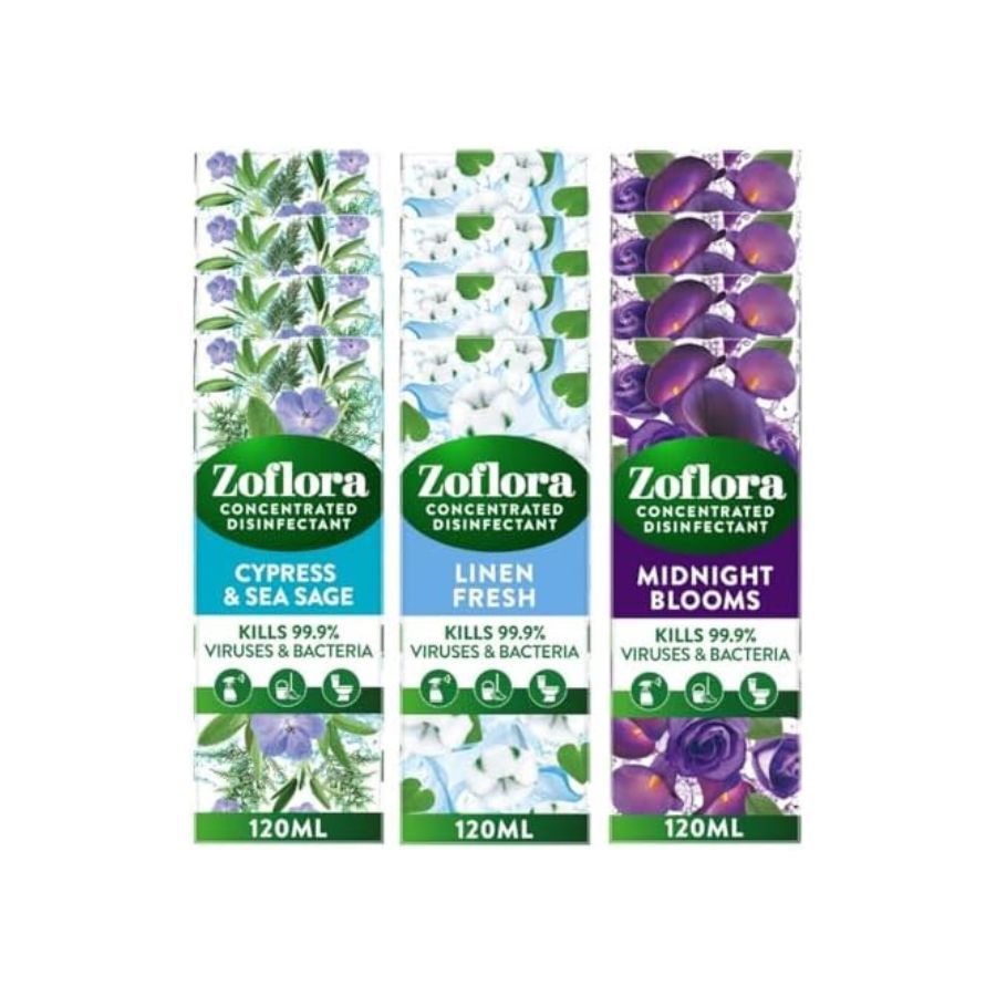 Zoflora Disinfectant (Cypress & Sea Sage/Linen Fresh/Midnight Bloom) 120ml