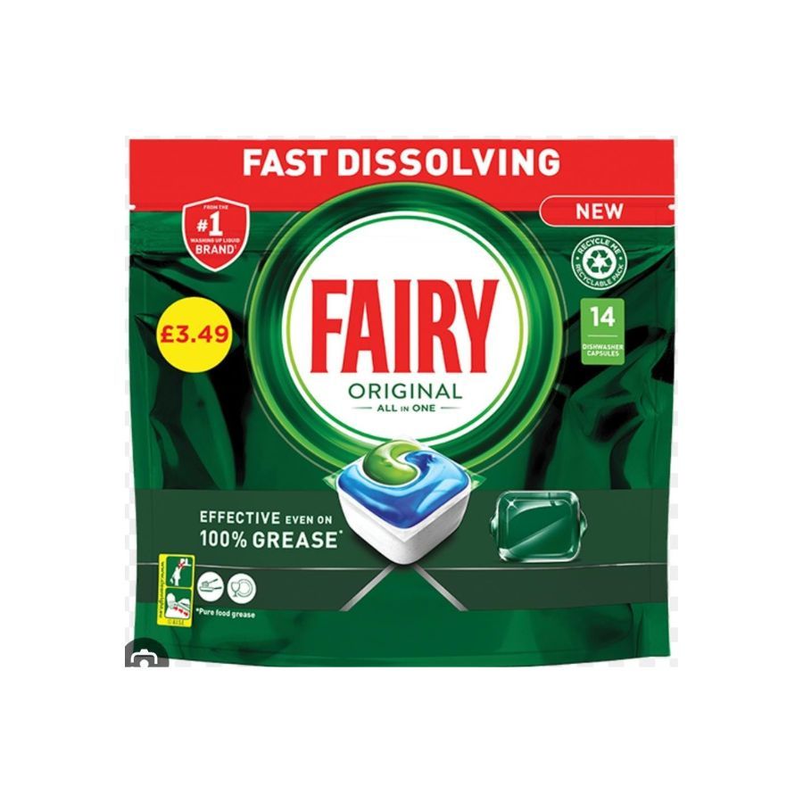 Fairy All In One Dishwasher Tablets 14's PM £3.49