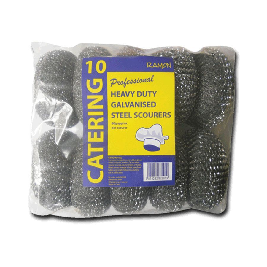Ramon Galvanised Catering Steel Scourers 10's