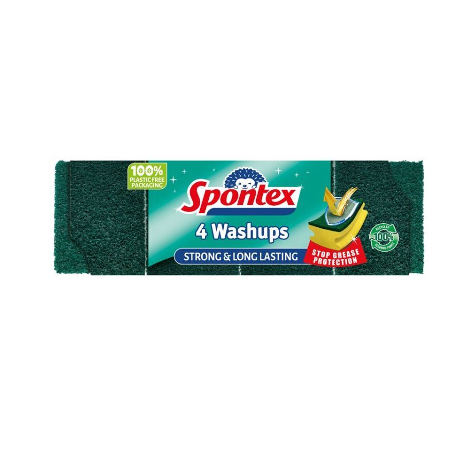 Spontex Washups Scourer Sponge 4's