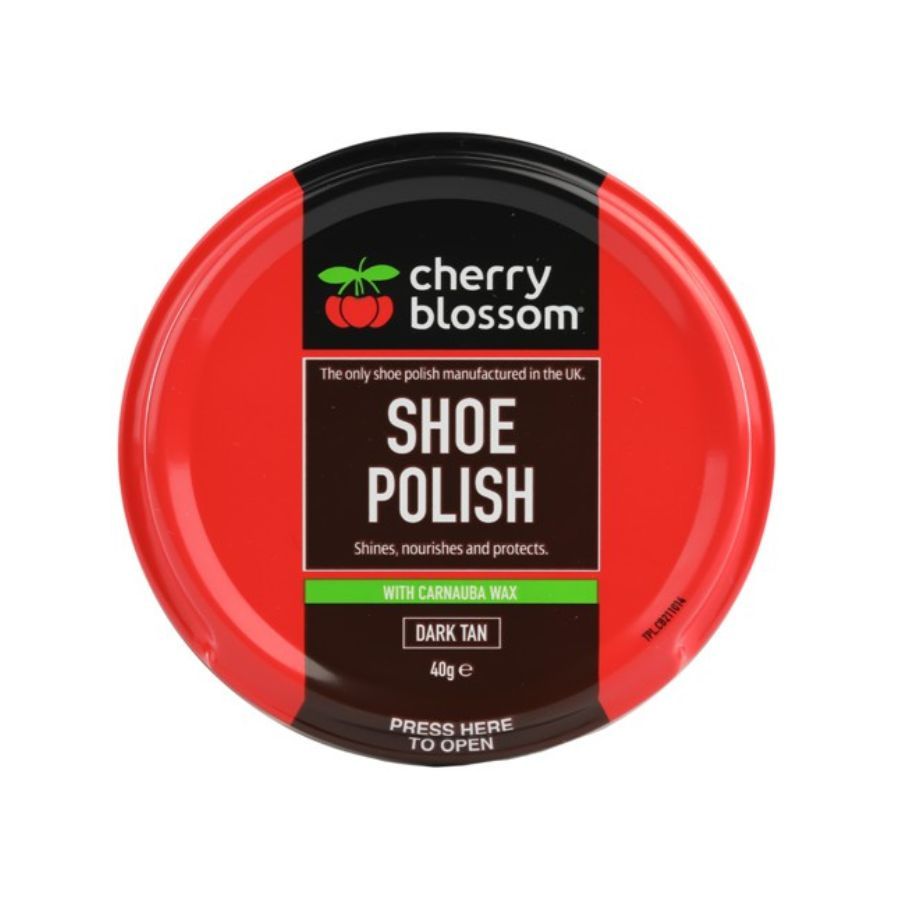 Cherry Blossom Shoe Polish Dark Tan 40g