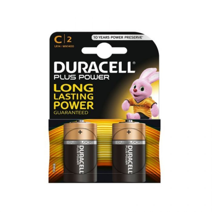Duracell Plus Power C Batteries Mn1400 (2 Pack)